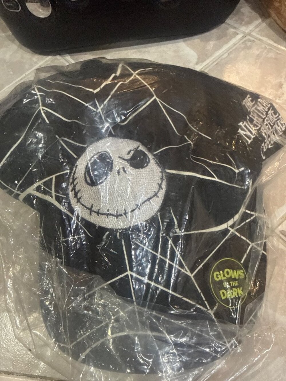 Tim Burtons The Nightmare Before Christmas Glow-In-The-Dark Spiderweb Cap By Hot